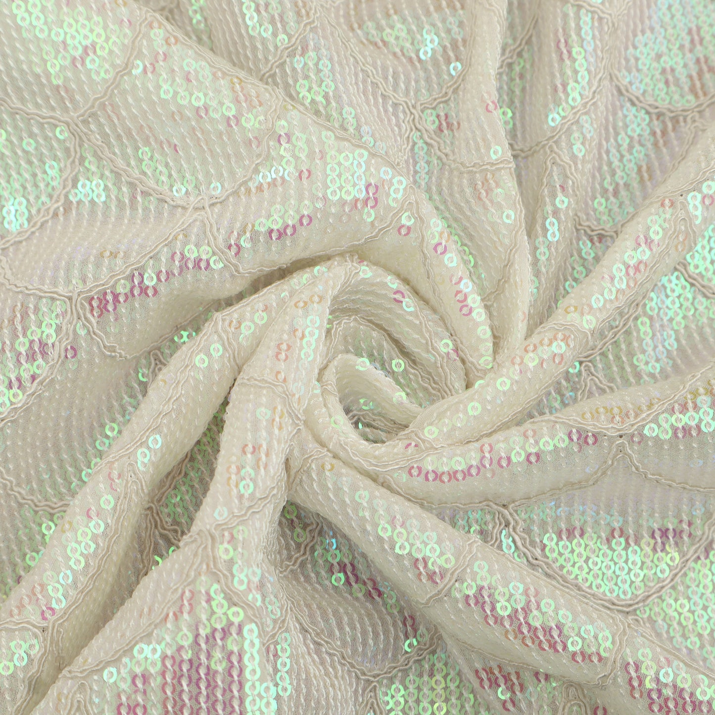 White Color Georgette Embroidery Fabric