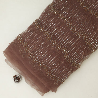 Ruffle Style Net Embroidery Fabric