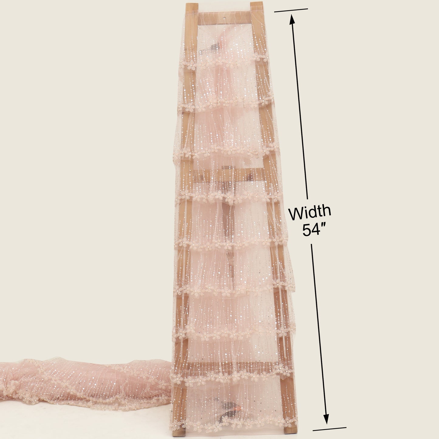 Ruffle Style Net Embroidery Fabric