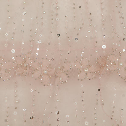 Ruffle Style Net Embroidery Fabric