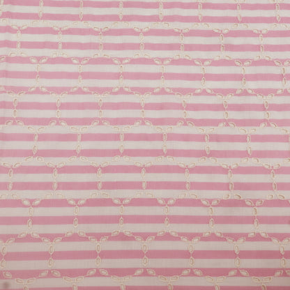 Cotton Chikan Print Embroidery Fabric
