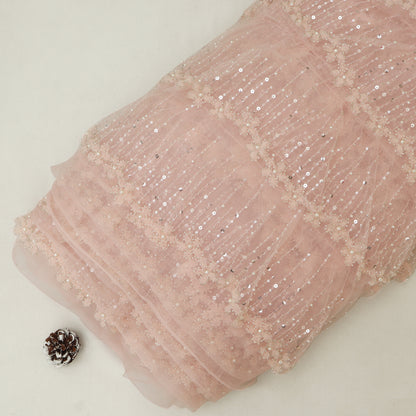 Ruffle Style Net Embroidery Fabric