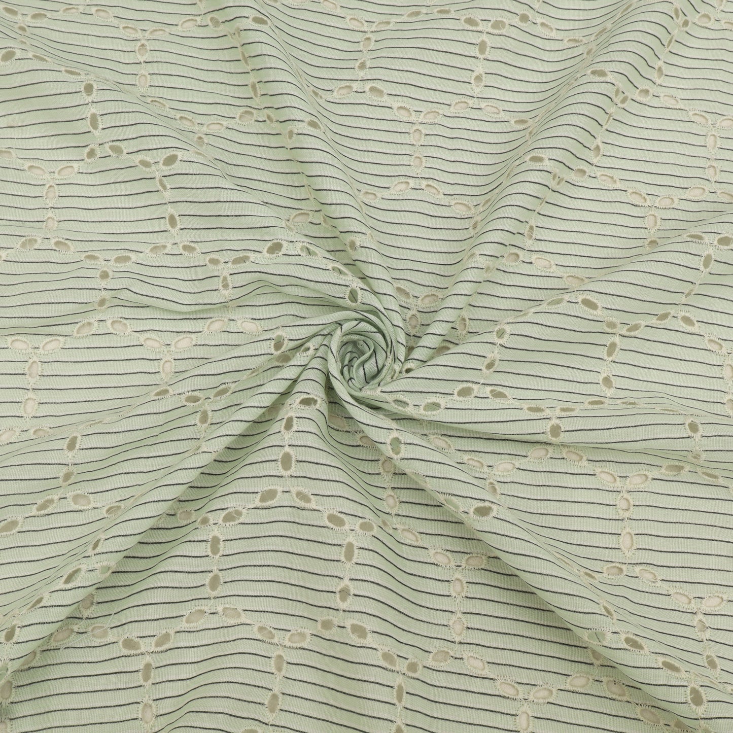 Cotton Chikan Print Embroidery Fabric