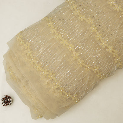 Ruffle Style Net Embroidery Fabric