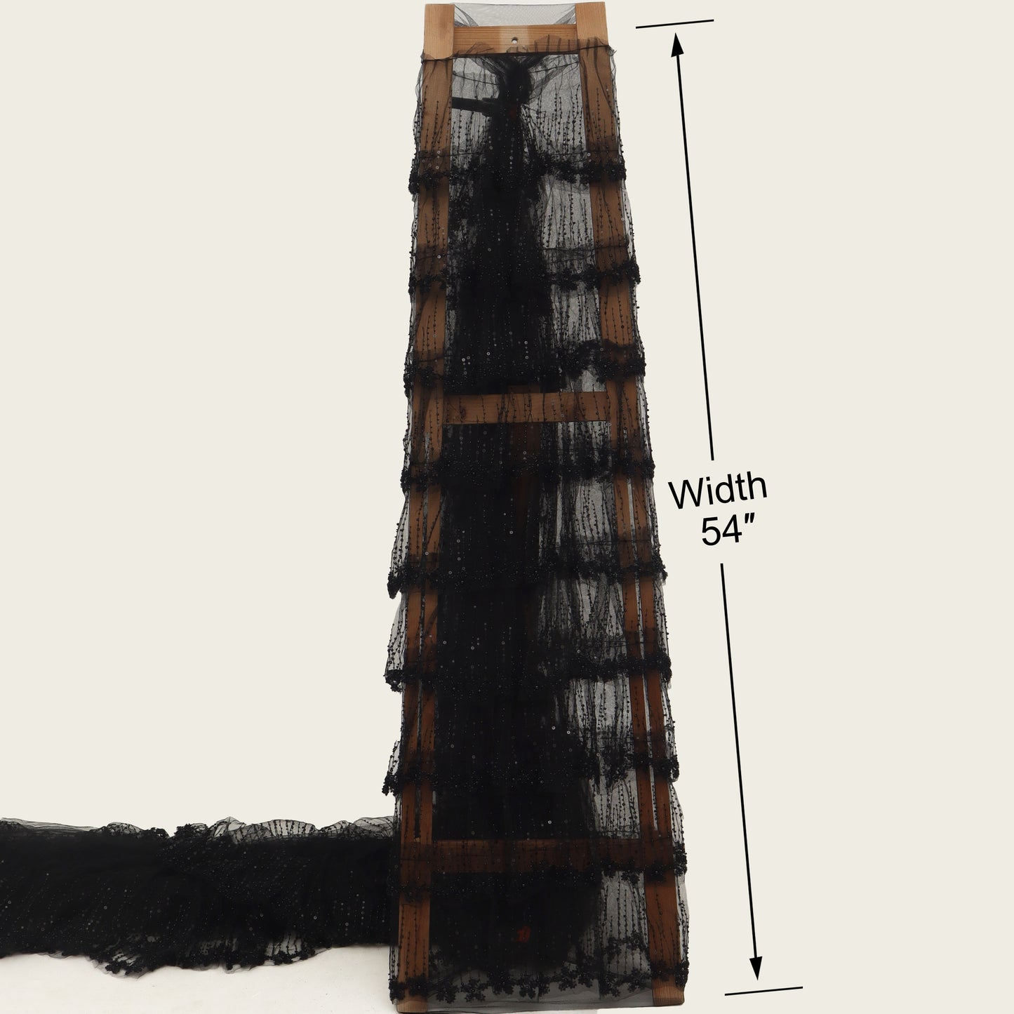 Ruffle Style Net Embroidery Fabric