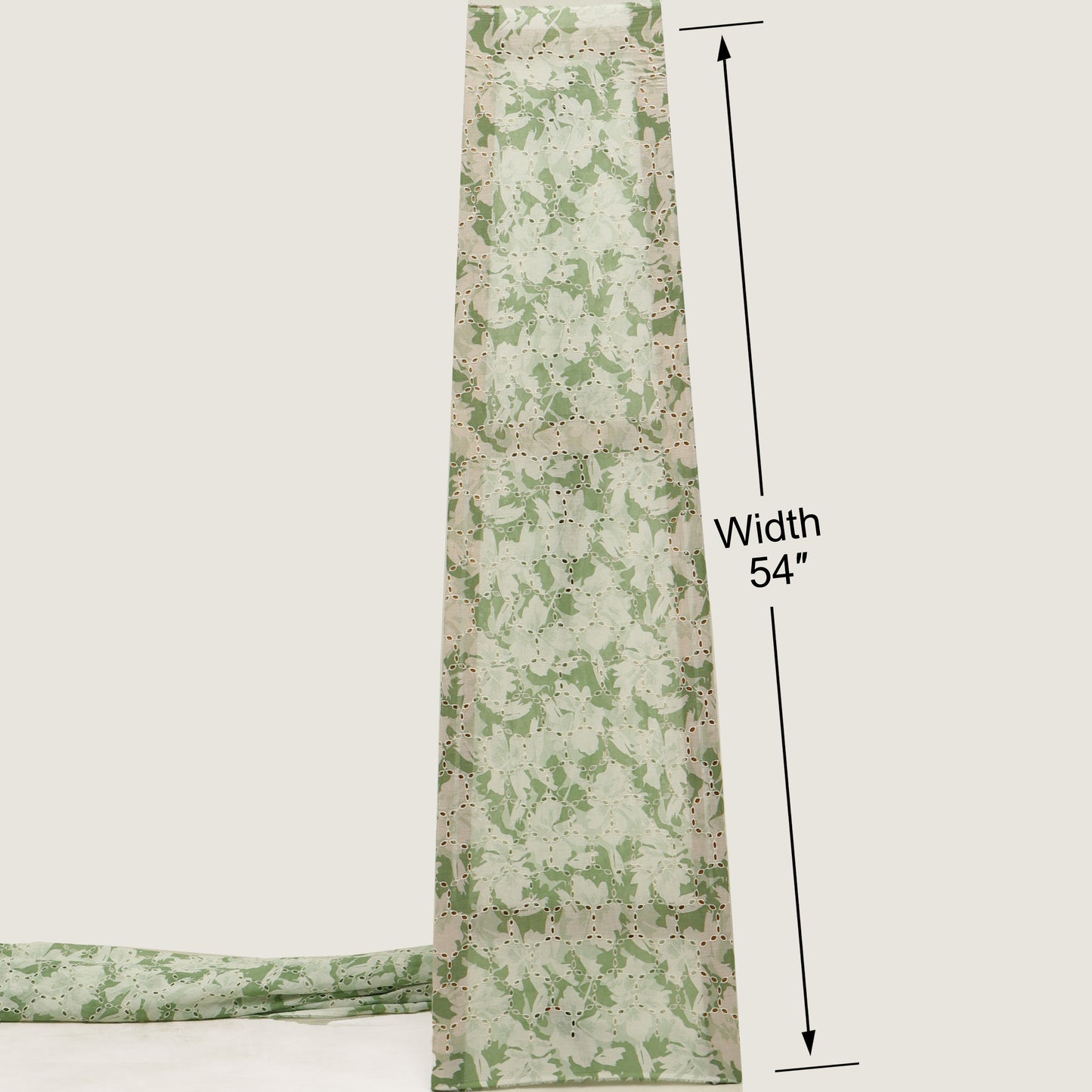 Cotton Chikan Print Embroidery Fabric