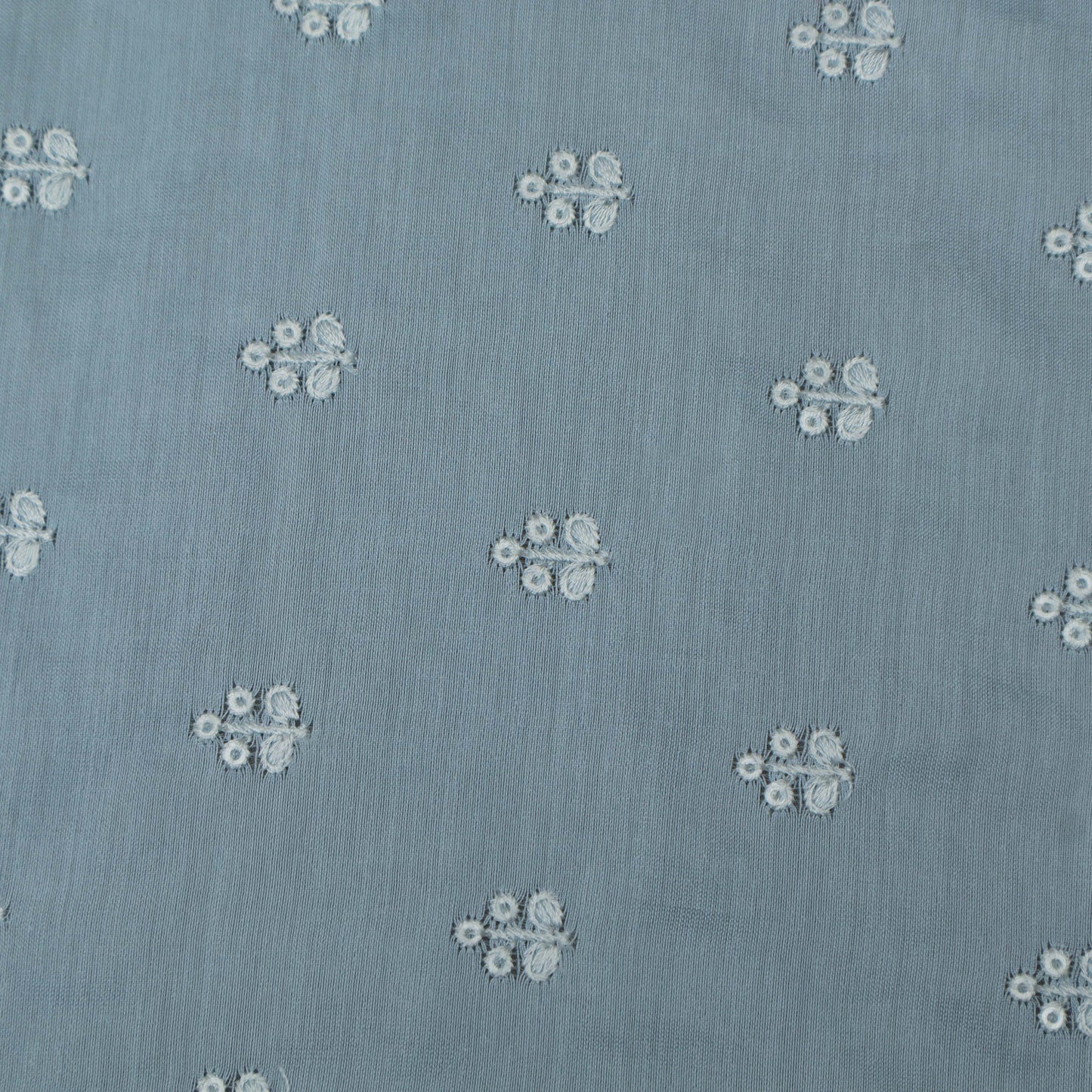 Sky Blue  Color Chanderi Embroidery Fabric