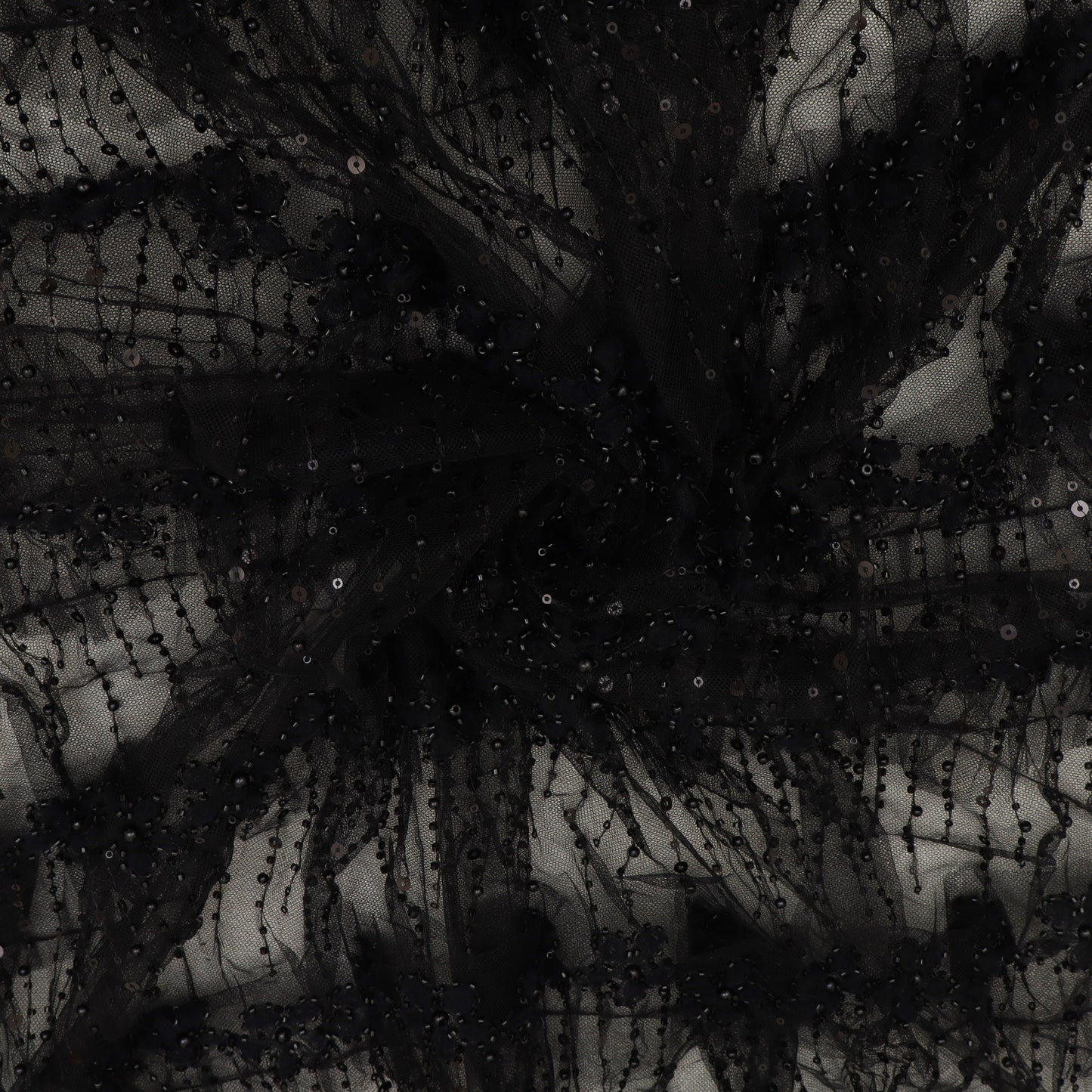 Ruffle Style Net Embroidery Fabric