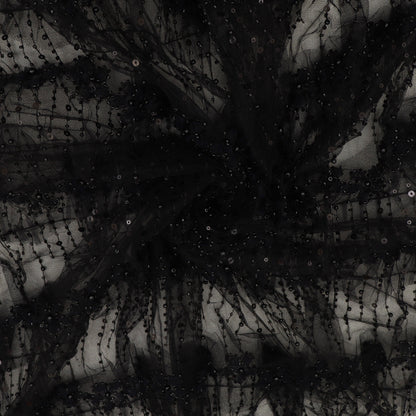 Ruffle Style Net Embroidery Fabric