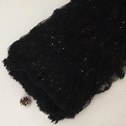 Ruffle Style Net Embroidery Fabric