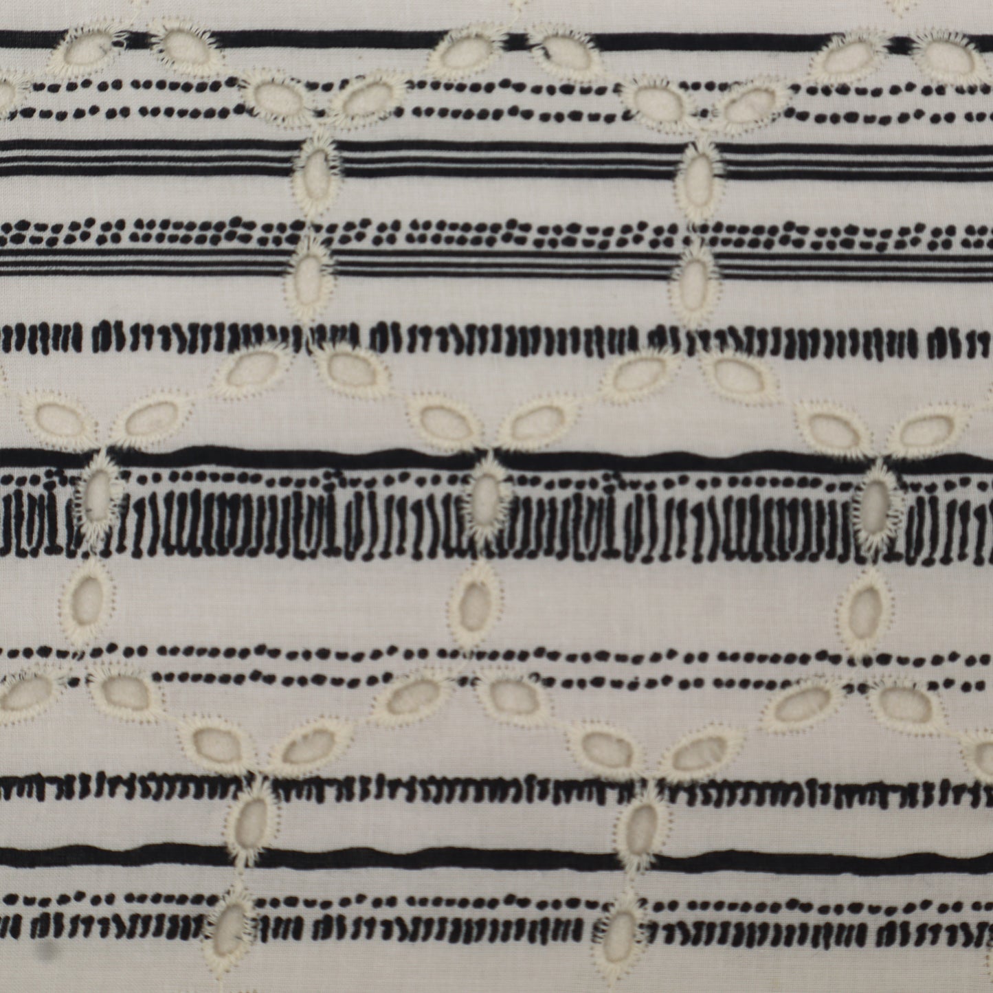 Cotton Chikan Print Embroidery Fabric
