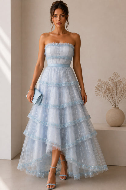 Ruffle Style Net Embroidery Fabric