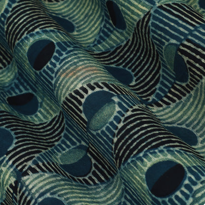 Gaji Silk Ajrak Print Fabric,