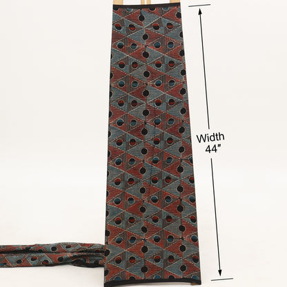 Gaji Silk Ajrak Print Fabric,