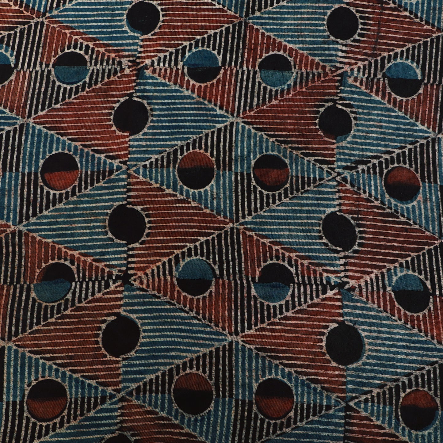 Gaji Silk Ajrak Print Fabric,