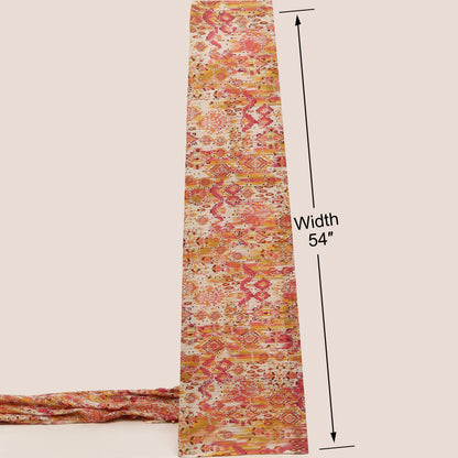 Cotton Chikan Print Embroidery Fabric