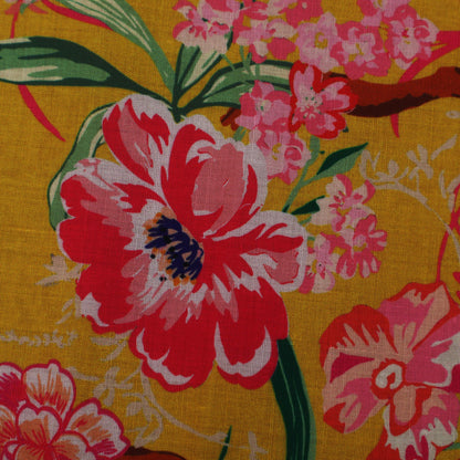 Colored Color Mulmul Print Fabric