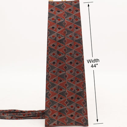 Gaji Silk Ajrak Print Fabric,