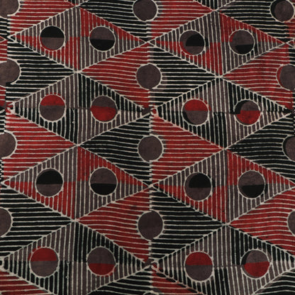 Gaji Silk Ajrak Print Fabric,