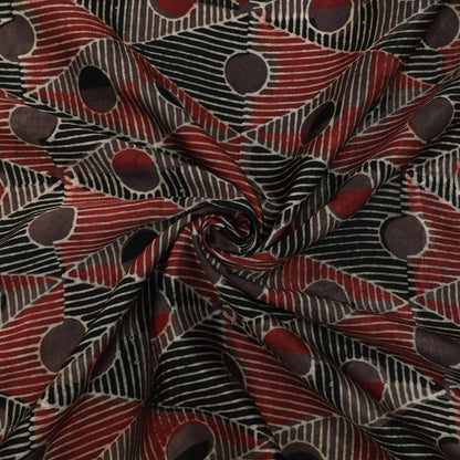 Gaji Silk Ajrak Print Fabric,