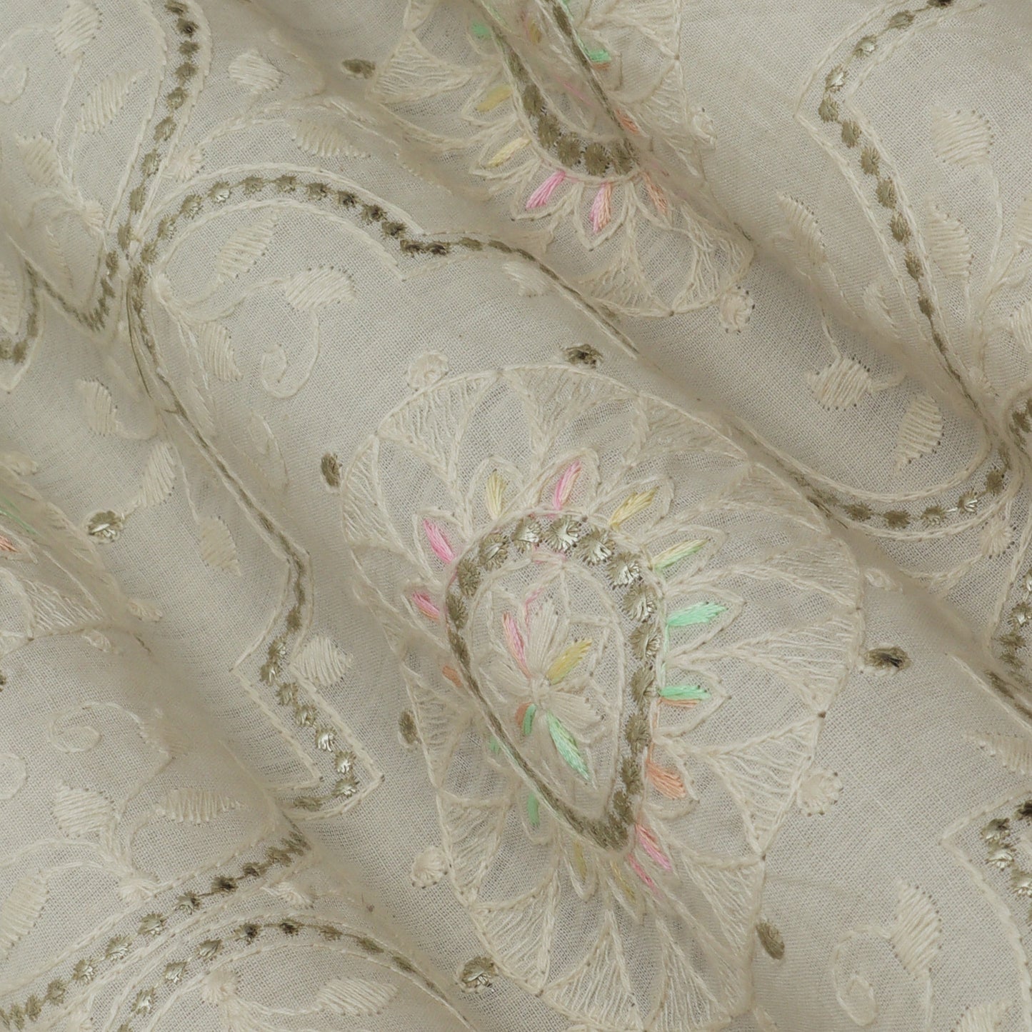 Colored Kora Cotton Foil Fabric