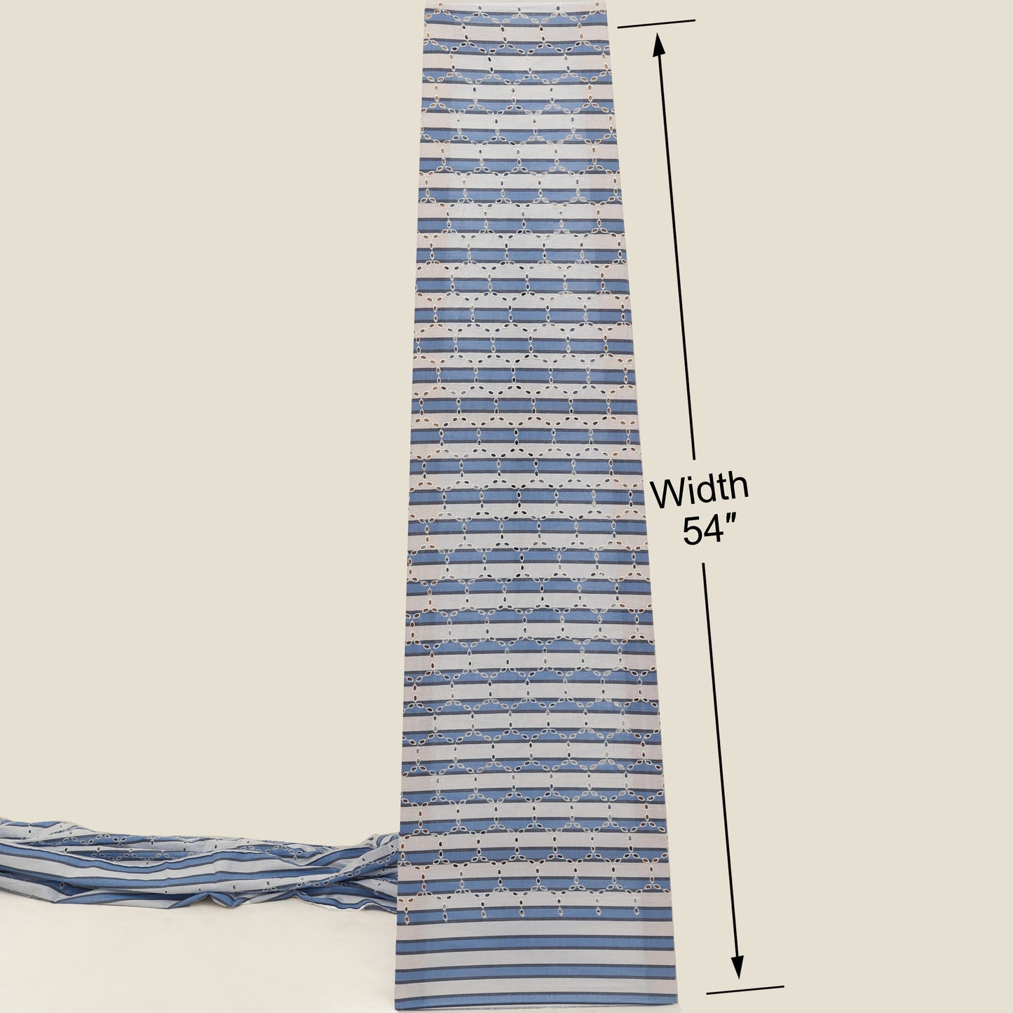 Cotton Chikan Print Embroidery Fabric
