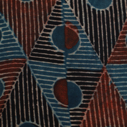 Gaji Silk Ajrak Print Fabric,