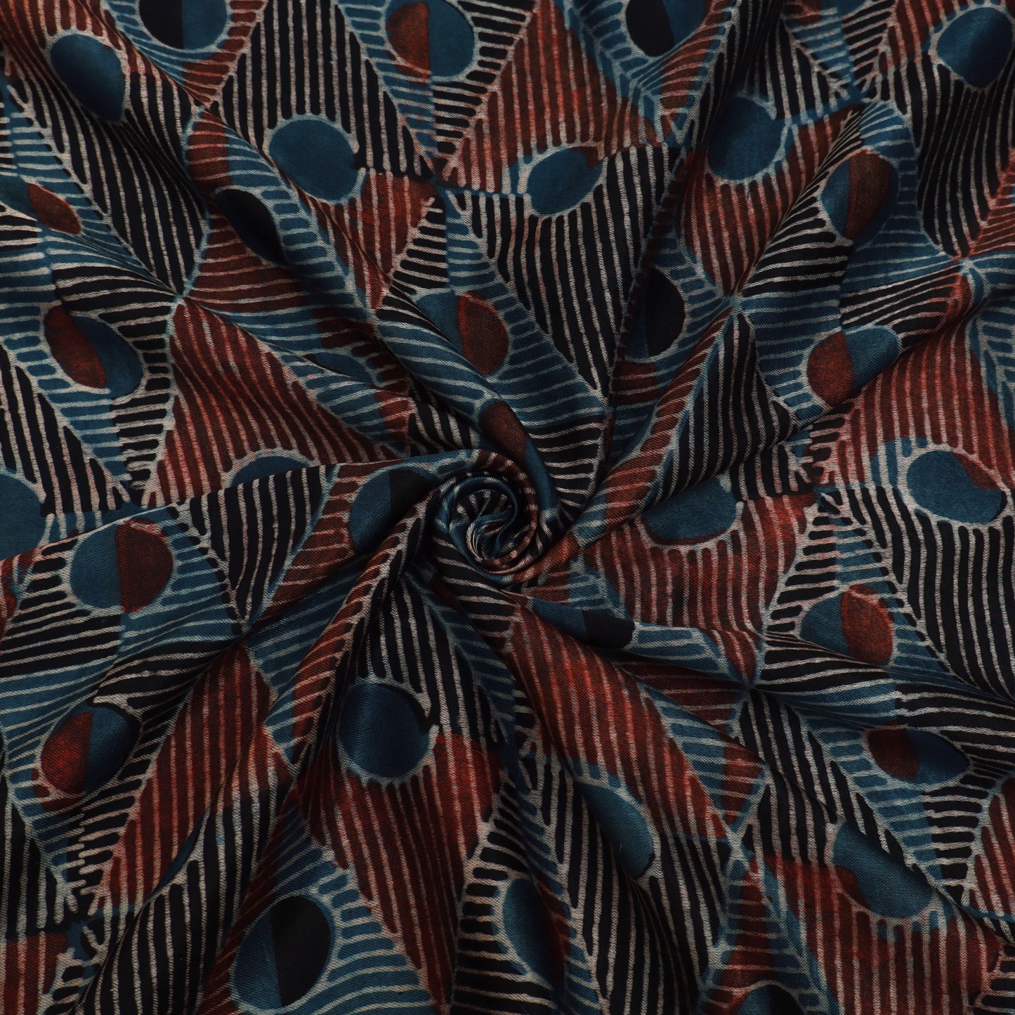 Gaji Silk Ajrak Print Fabric,