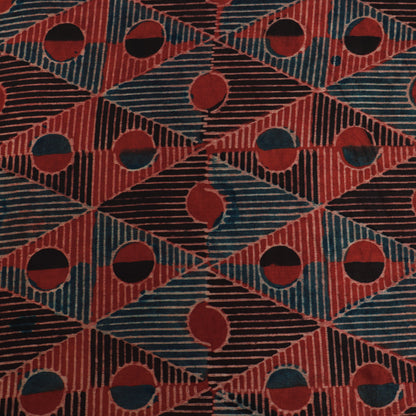 Gaji Silk Ajrak Print Fabric,