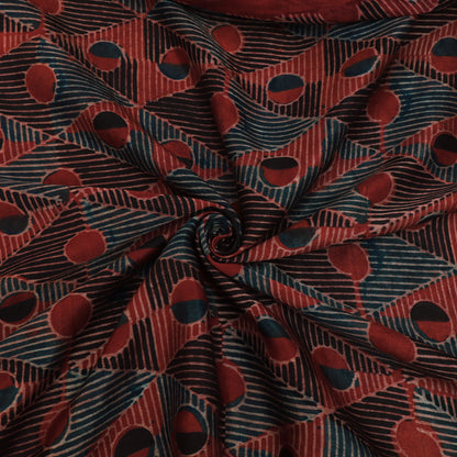 Gaji Silk Ajrak Print Fabric,