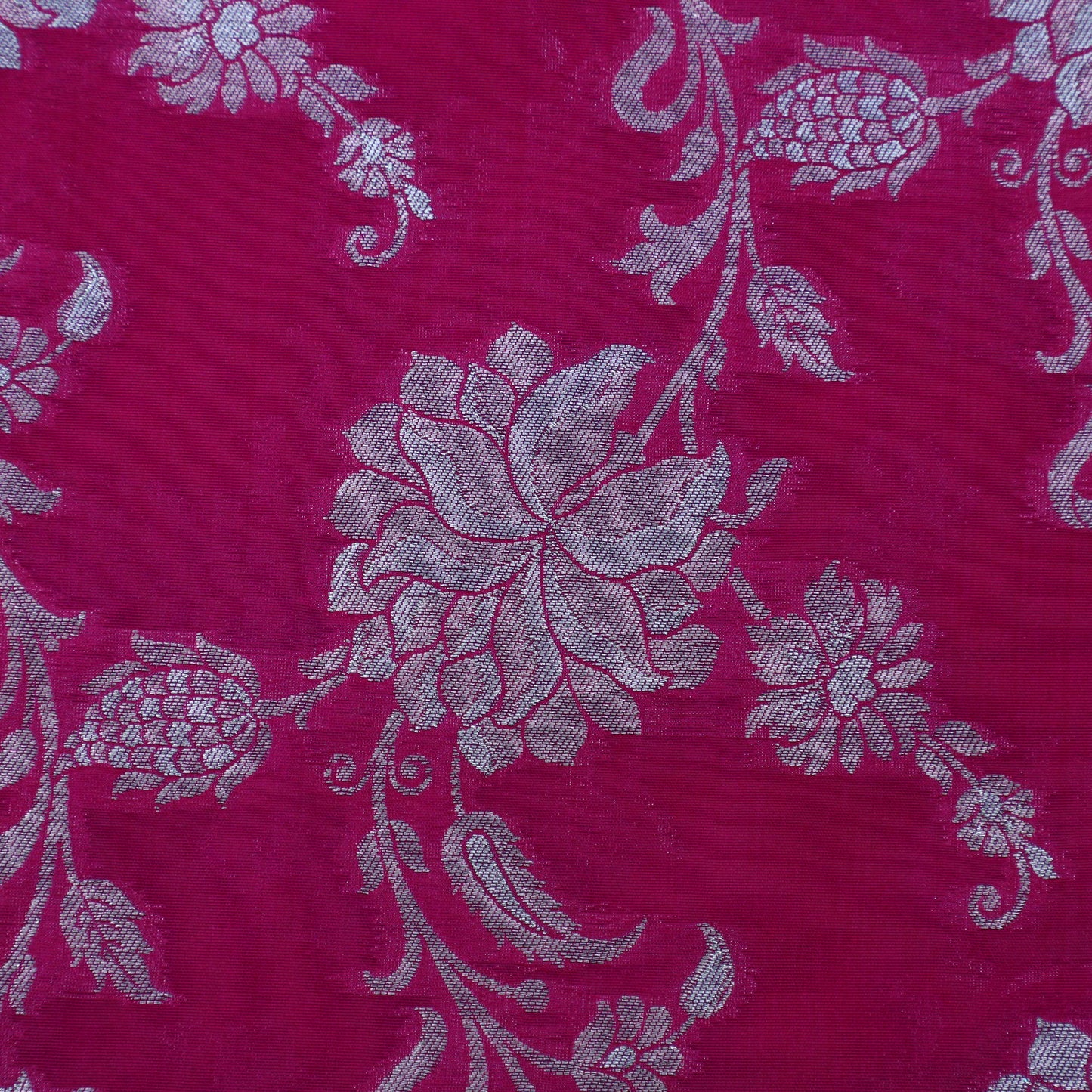 Pink Color Silk Brocade Fabric