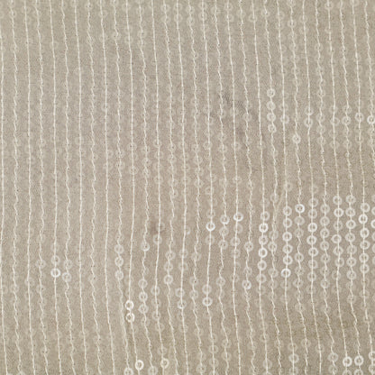 White Color Georgette Embroidery Fabric