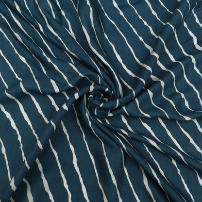 Muslin Print Chikan Embroidery Fabric
