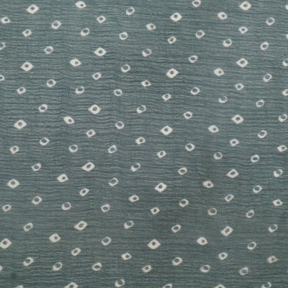 Muslin Print Chikan Embroidery Fabric