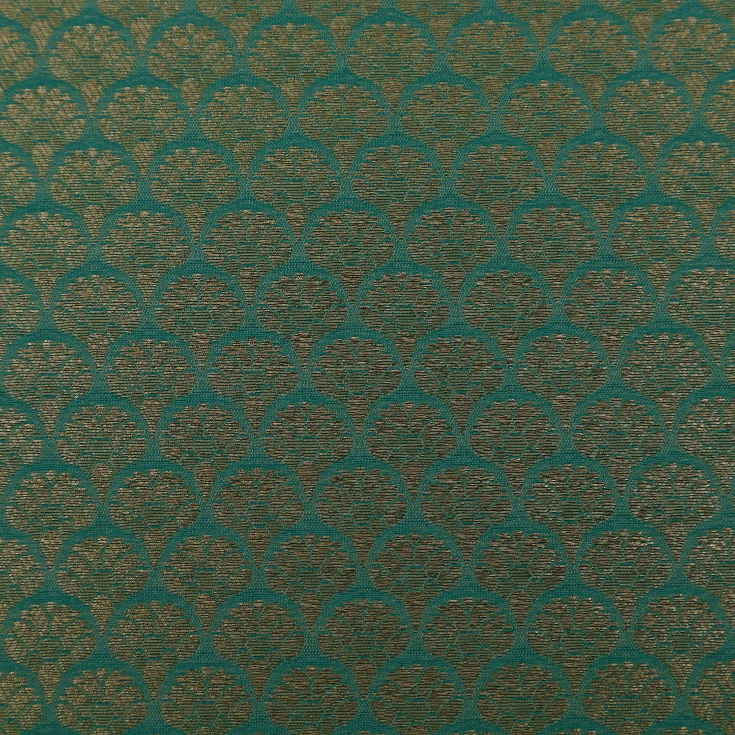 Olive Green Color Pauri Brocade Fabric