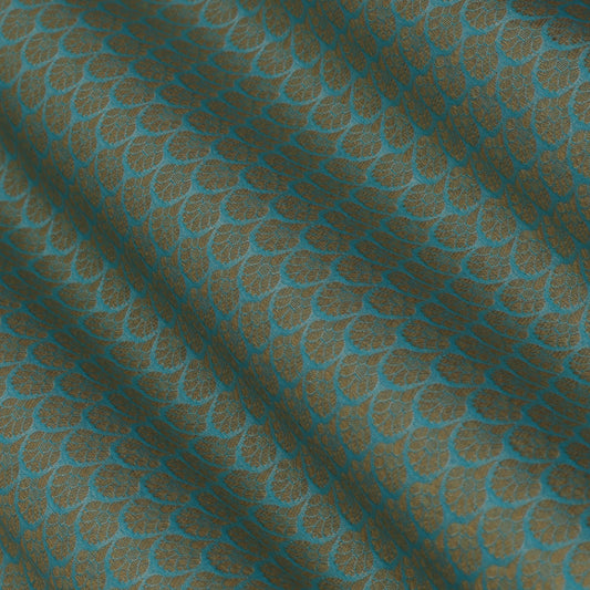Rama Green Color Pauri Brocade Fabric