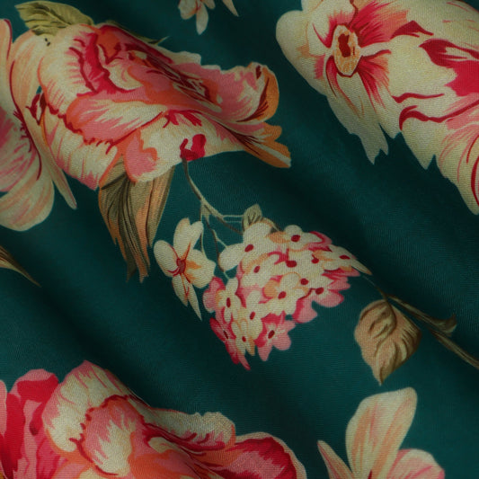 Colored Color Mulmul Print  Fabric