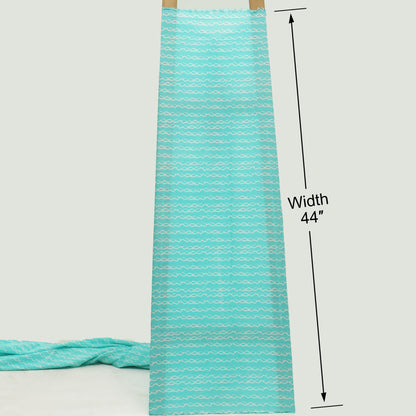 Muslin Print Chikan Embroidery Fabric