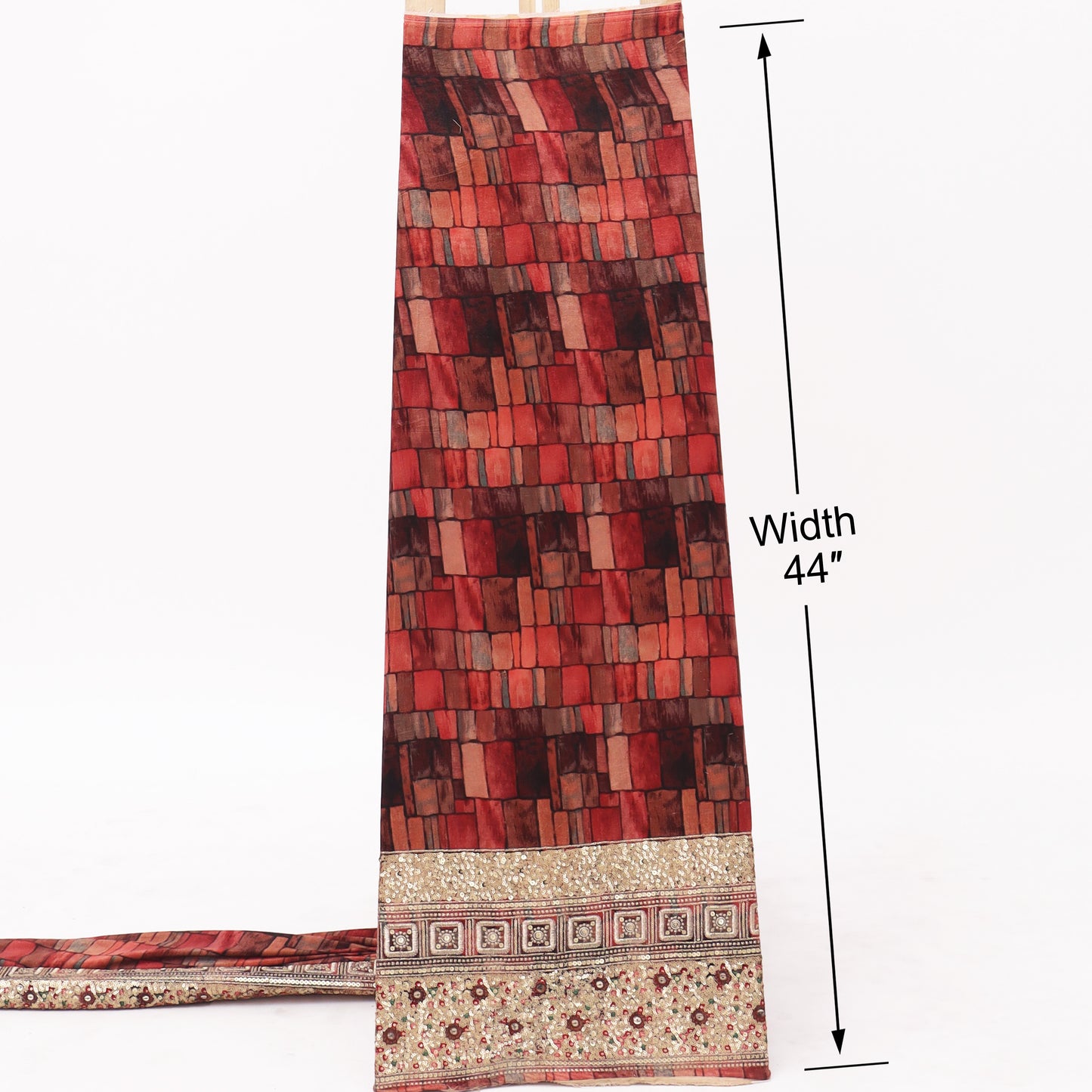 Velvet Print Embroidery Fabric