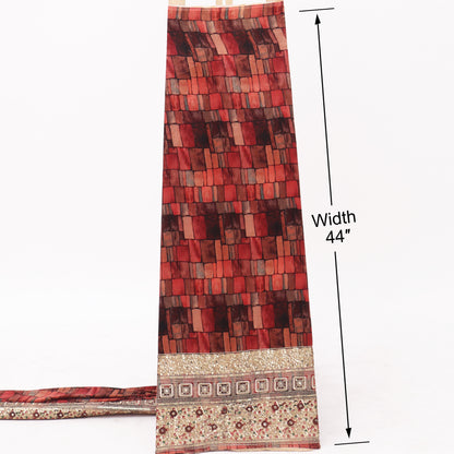 Velvet Print Embroidery Fabric