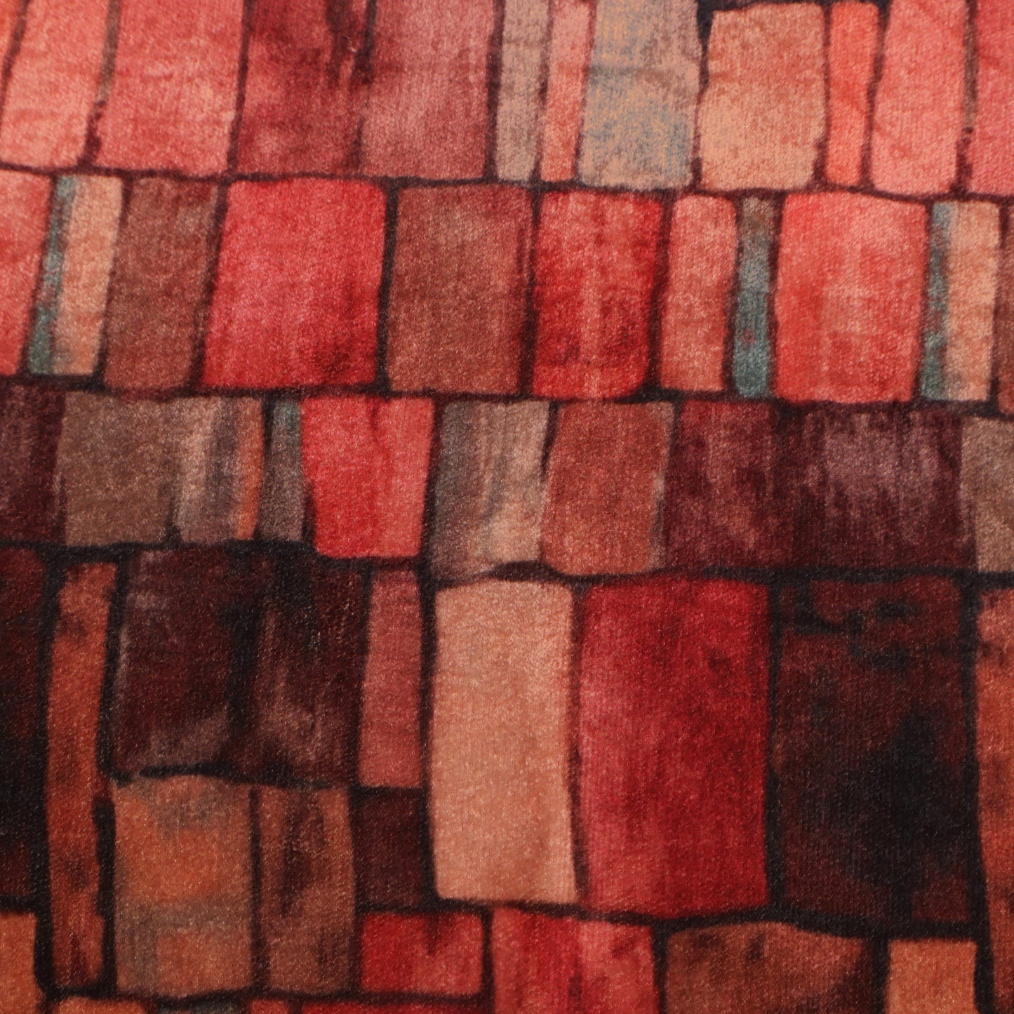 Velvet Print Embroidery Fabric