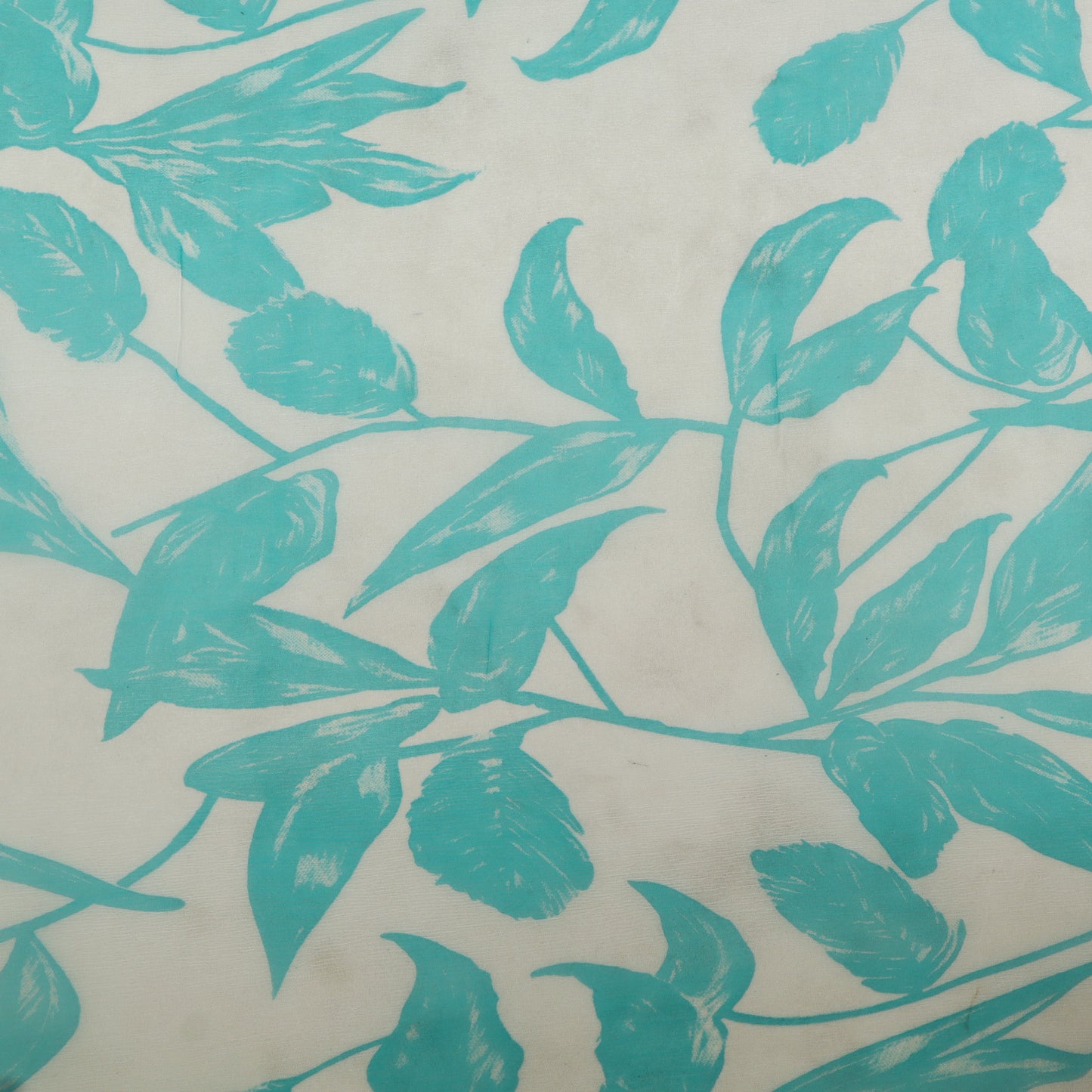 Muslin Print Chikan Embroidery Fabric