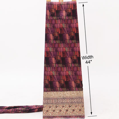 Velvet Print Embroidery Fabric