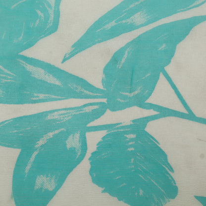Muslin Print Chikan Embroidery Fabric