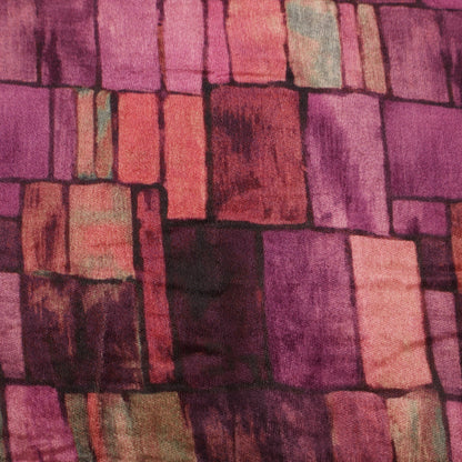 Velvet Print Embroidery Fabric