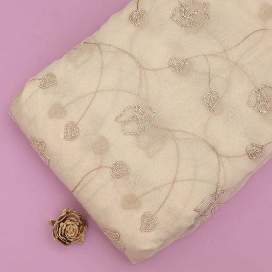 Chanderi Embroidery Fabric