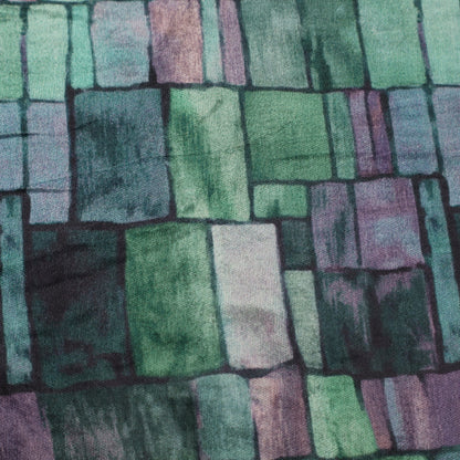 Velvet Print Embroidery Fabric