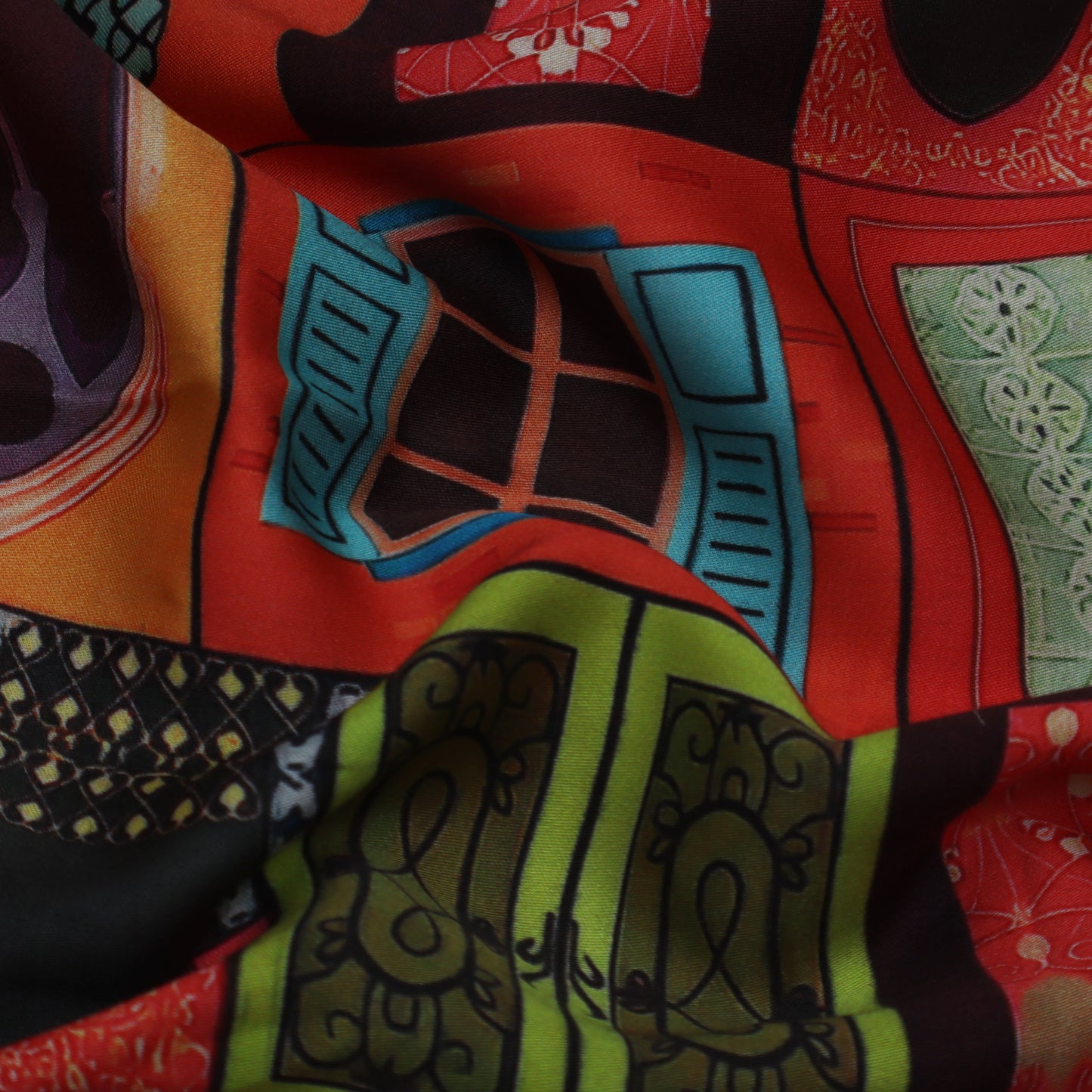 Multi-Colored Modal Print Fabric