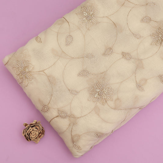 Chanderi Embroidery Fabric