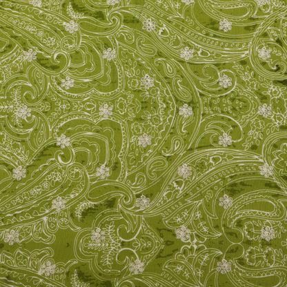 Muslin Print Chikan Embroidery Fabric